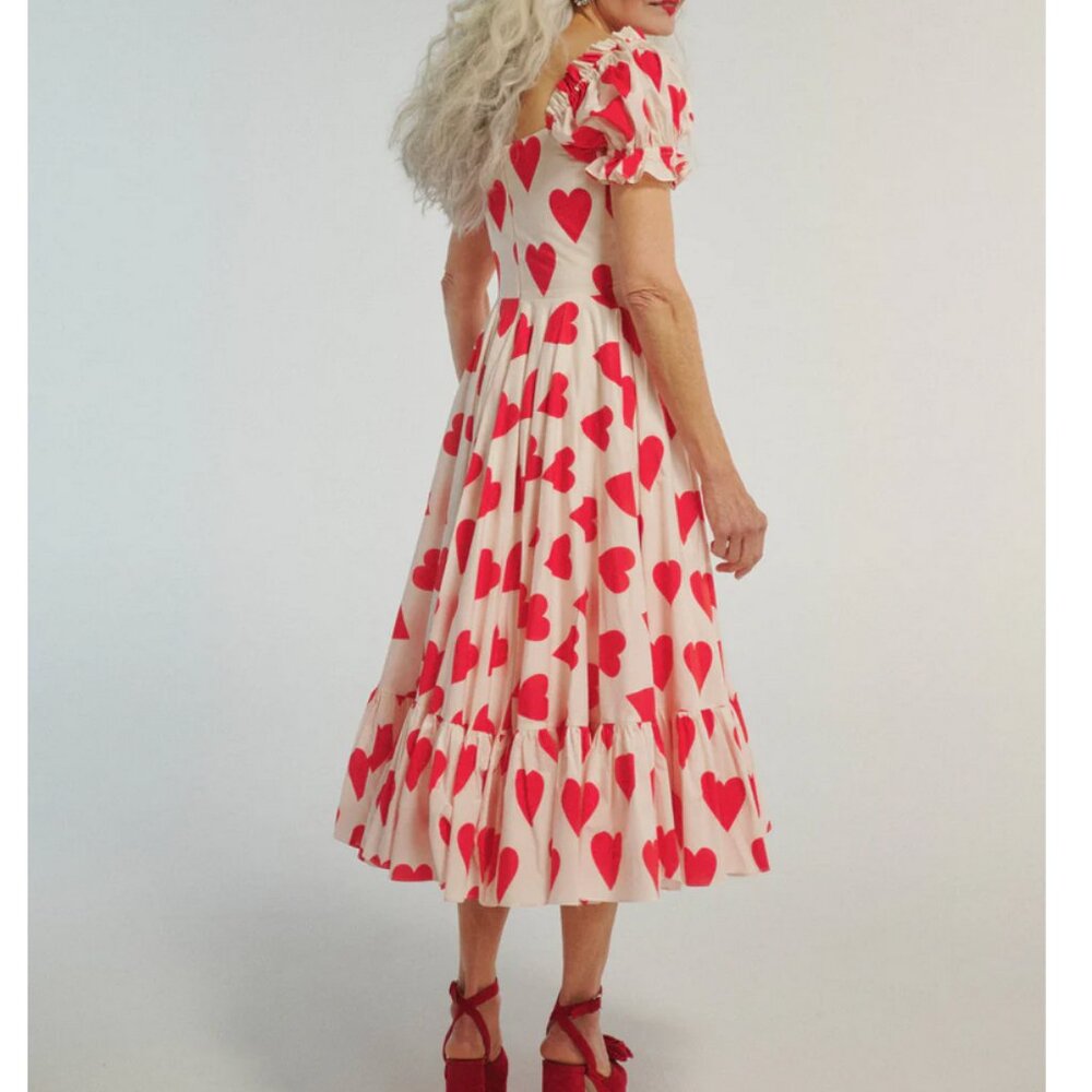 Selkie The Queen Of Hearts Field Trip Midi Dress S/L - Picture 5 of 11